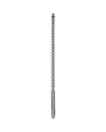 Dip stick ribbed- penis plug 10 mm - plata