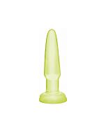Basix mini plug anal de gelatina 9 cm luminiscente