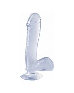 Basix pene de gelatina succion transparente 19 cm