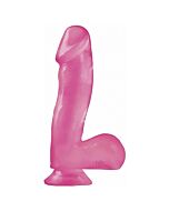 Basix pene de gelatina succion rosa 16 cm
