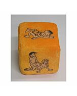 Dado tela naranja postura