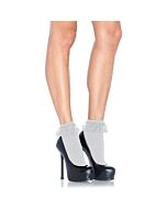 Leg avenue calcetines blancos con volante decorativo