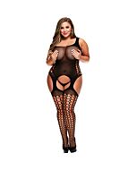 Crotchless garter bodystocking