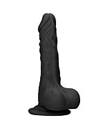 Pene realístico con testículos 25cm - negro