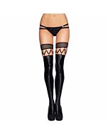 Queen lingerie medias estilo fetish con liga talla unica