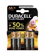 Duracell plus power pila alcalina aa lr6 blister*4
