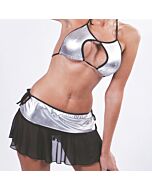 Disfraz cheerleader gris