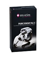 Cinturón castidad pubic enemy no.2 cock cage - transparente