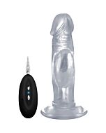 Real rock 007 vibrador 100 realistico 15 cm transparente