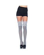 Leg avenue calcetines puntilla fruncidos gris