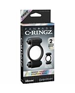Fantasy c-ring s magic anillo doble silicona vibrador negro