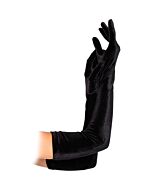 Leg avenue guantes extra largos negros aterciopelados
