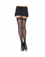 Leg avenue medias de red con costura trasera en red efecto remolino