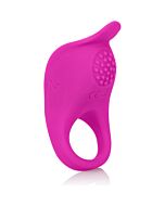 Anillo vibrador recargable de silicona rosa