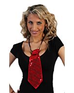 Corbata de lentejuelas roja