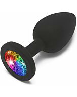 Rainbow booty jewel pequeño - negro