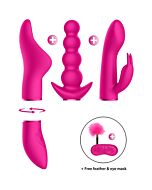 Pleasure kit  6 vibrande clitoris - rosa