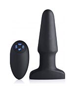 Plug anal de silicona, inflable y con vibrador de 10x