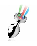 Light up - plug anal medio  - plateado