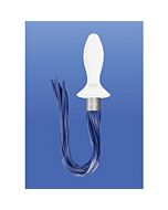 Tail dildo de cristal con latigo blanco