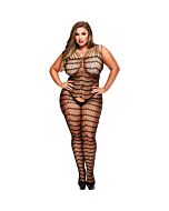 Criss cross crotchless bodystocking- diseño ondulado