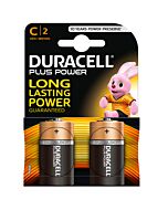 Duracell plus power pila alcalina c lr14 blister*2