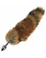 SECRETPLAY COLA ZORRO Y PLUG METAL ANAL 6CM