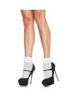 Leg avenue calcetines crochet con corazones blancos