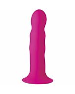 Dildo ondulado exprimible - rosa