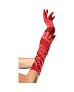 Leg avenue guantes satinados de color rojo