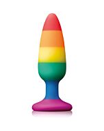 Pleasure plug de silicona rainbow mediano
