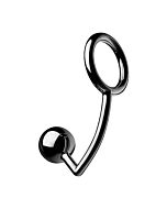 Anillo metálico con estimulador anal