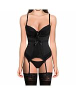 Corset double laced negro