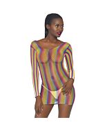 Minivestido red con manga larga - arco iris