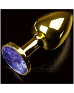Plug anal jewellery small oro / azul