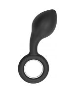 No. 63 - dildo anal con anillos de metal - negro