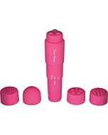 Estimulador con cabezales intercambiables rosa
