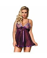 Subblime babydoll con lacito y brillantes lila s/m