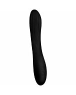 7x vibracion de silicona flexible - negro