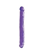 Basix pene doble de gelatina lila 34 cm