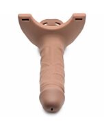 Sm hollow dildo de silicona strap-on - carne