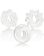 Kit de tres anillos reversibles transparentes