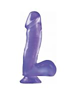 Basix pene de gelatina succion lila 16 cm