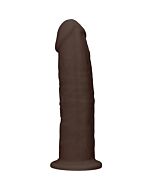 Dildo de silicona sin testículos 19,2cm - marrón