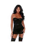 Chain and simple vestido negro