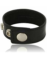 Metal hard correa cuero ajustable  para pene negro