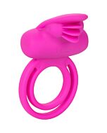 Dual clit flicker enhancer - doble anillo vibrador de silicona - rosa