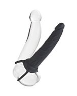 Dual penetrator dildo con arnes negro