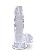 King cock - dildo realista , transparente -10,1 cm