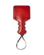 Paleta de metal y cuero - roja